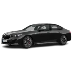 Elegancki, czarny sedan BMW 520d xDrive z nowoczesnymi felgami i sportowym wyglądem, gotowy na każdą drogę.