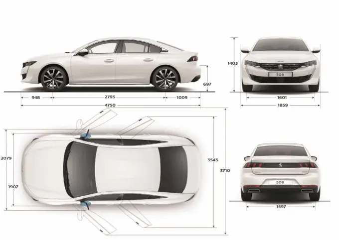 Peugeot 508 - Wymiary, bagażnik, praktyczność. Sedan czy SW?